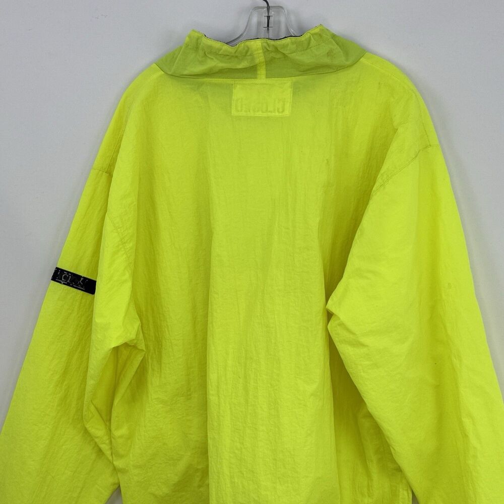 Vintage 90s Street-Closed Pullover Size S/M Jacket Oversized Neon Green - Picture 4 of 16